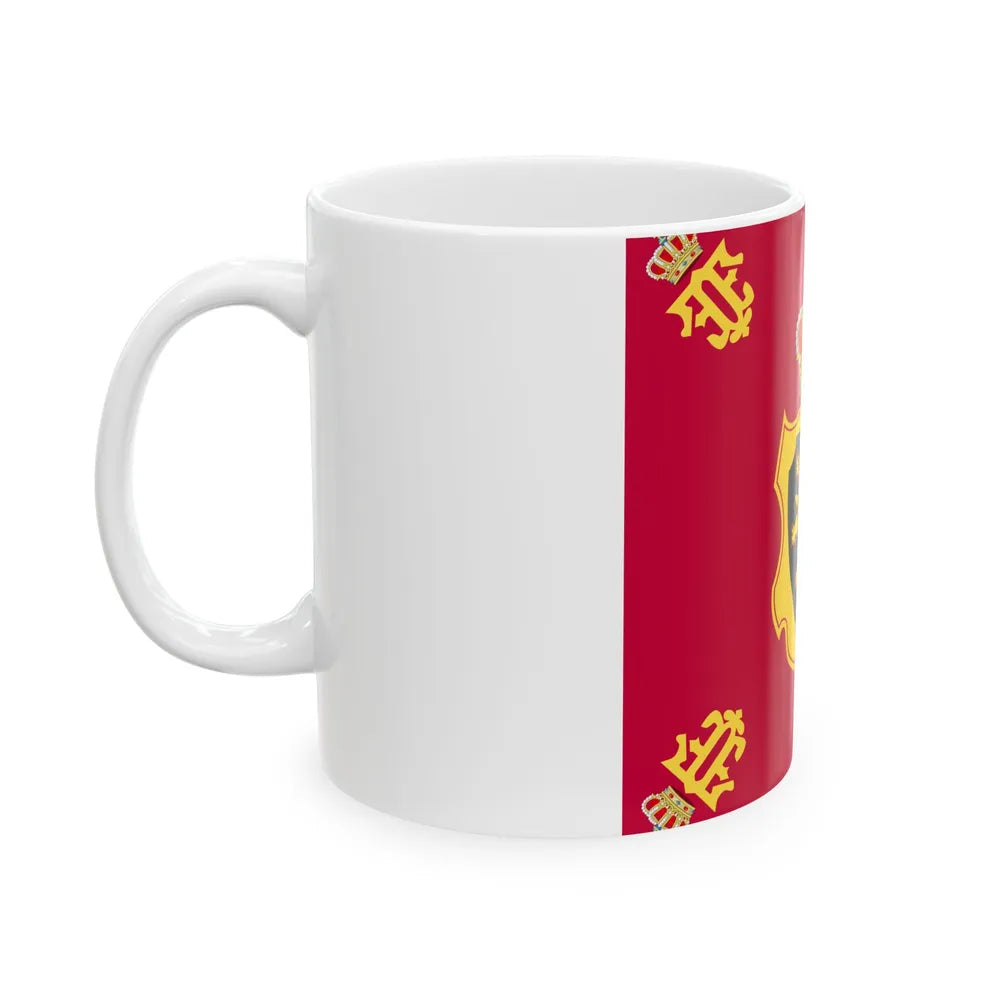 Royal Standard of Queen Fabiola of Belgium 1960-2014 (Belgium) White Coffee Mug - Go Mug Yourself