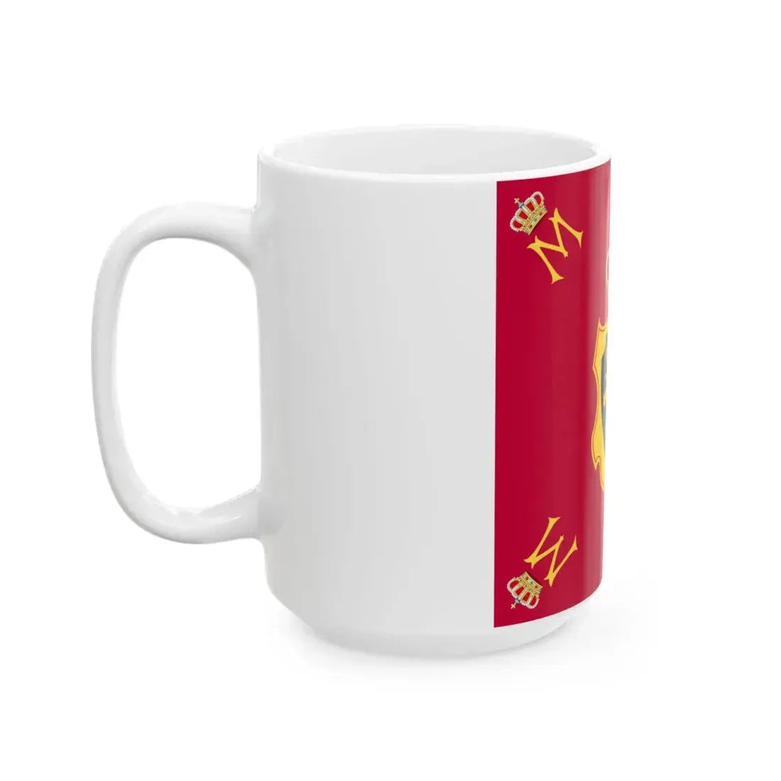 Royal Standard of Queen Mathilde of Belgium (Belgium) White Coffee Mug - Go Mug Yourself