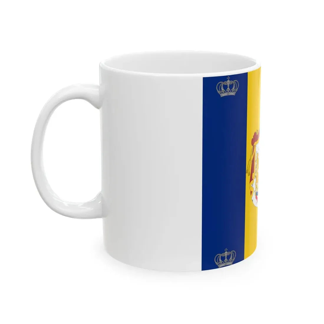 Royal standard of Romania King 1881 model (Oman) White Coffee Mug - Go Mug Yourself