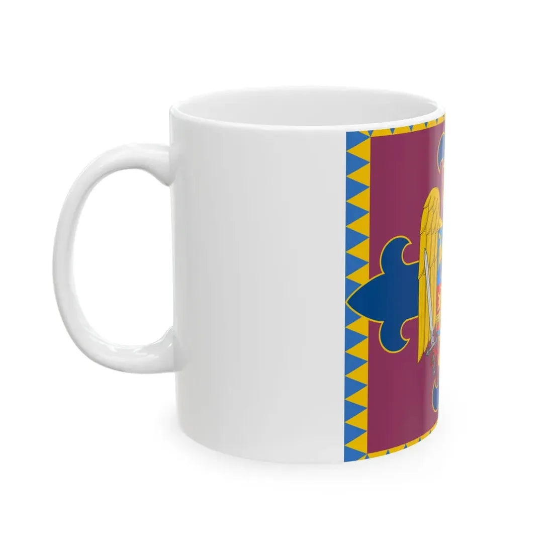 Royal standard of Romania King 1922 model (Oman) White Coffee Mug - Go Mug Yourself
