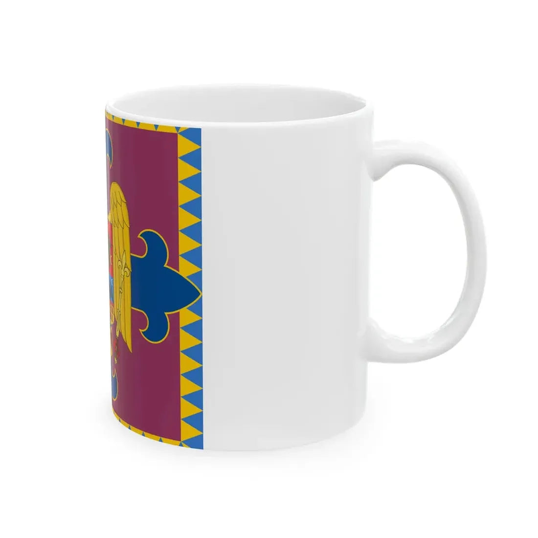 Royal standard of Romania King 1922 model (Oman) White Coffee Mug - Go Mug Yourself