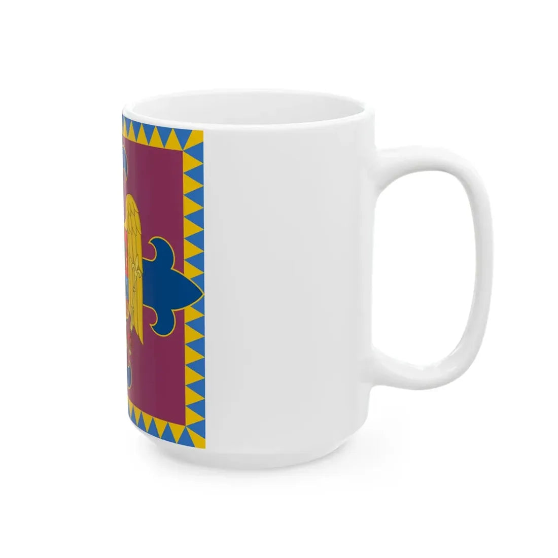 Royal standard of Romania King 1922 model (Oman) White Coffee Mug - Go Mug Yourself