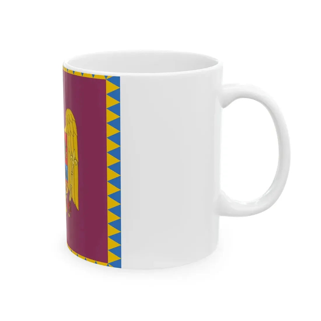Royal standard of Romania Queen 1922 model (Oman) White Coffee Mug - Go Mug Yourself