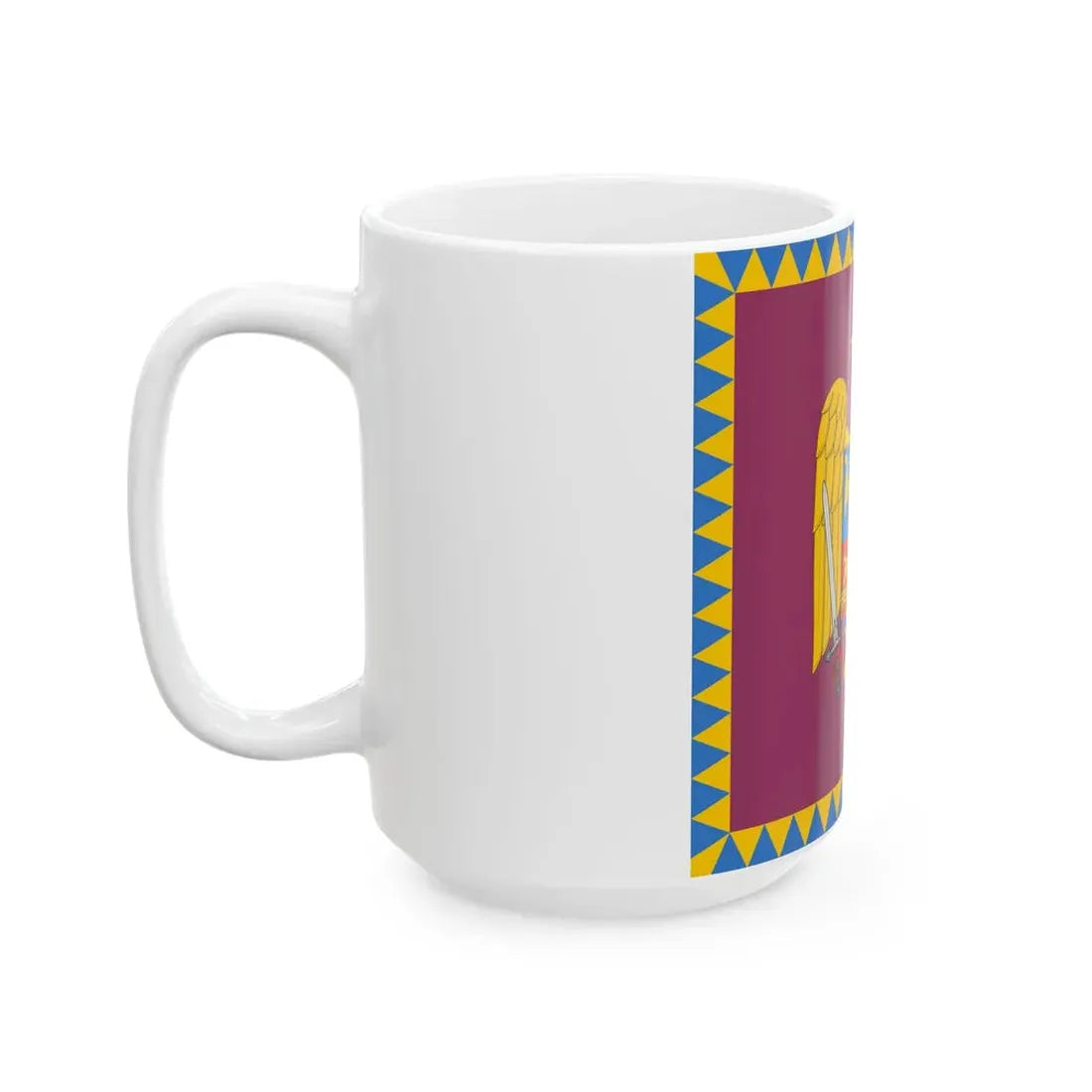 Royal standard of Romania Queen 1922 model (Oman) White Coffee Mug - Go Mug Yourself