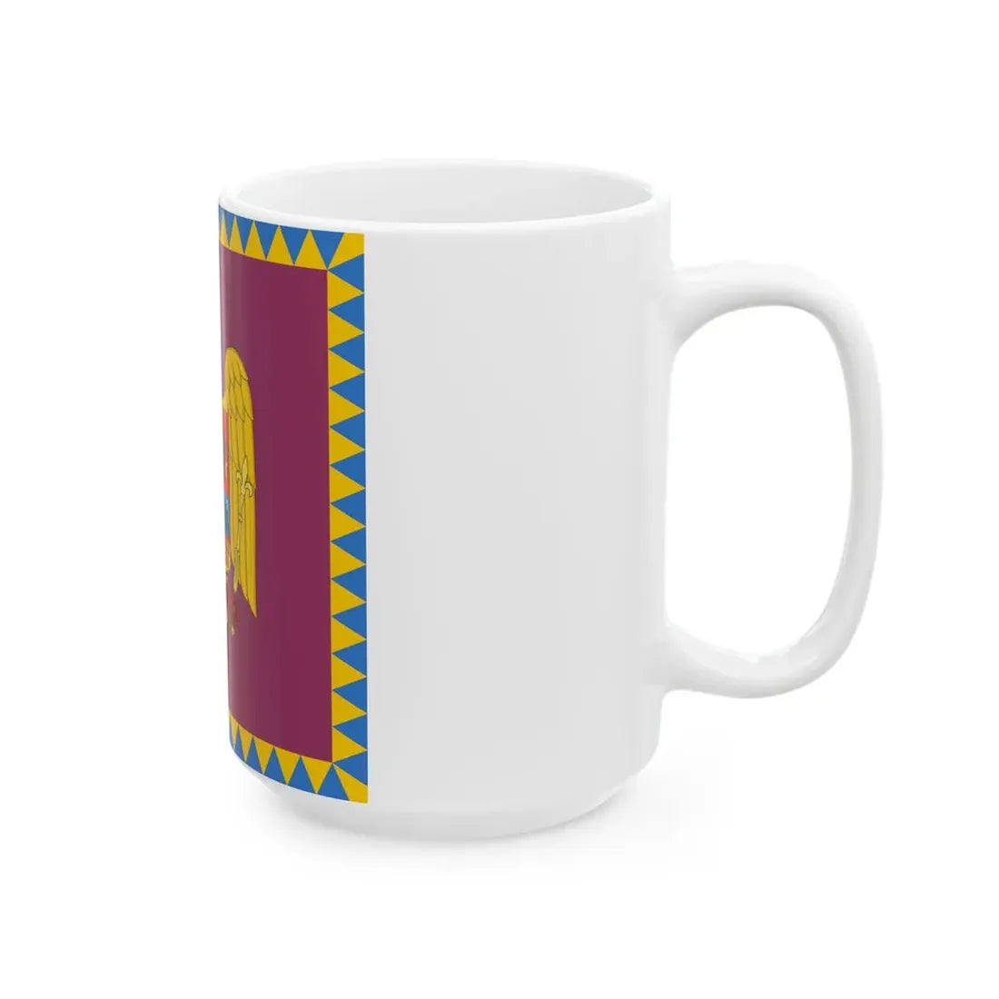 Royal standard of Romania Queen 1922 model (Oman) White Coffee Mug - Go Mug Yourself