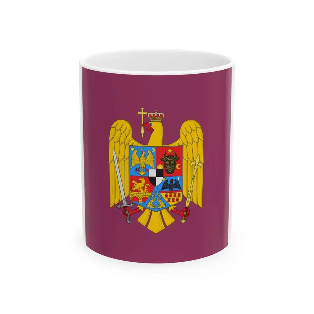 Royal standard of Romania Queen Mother 1941 model (Oman) White Coffee Mug 11oz - Go Mug Yourself