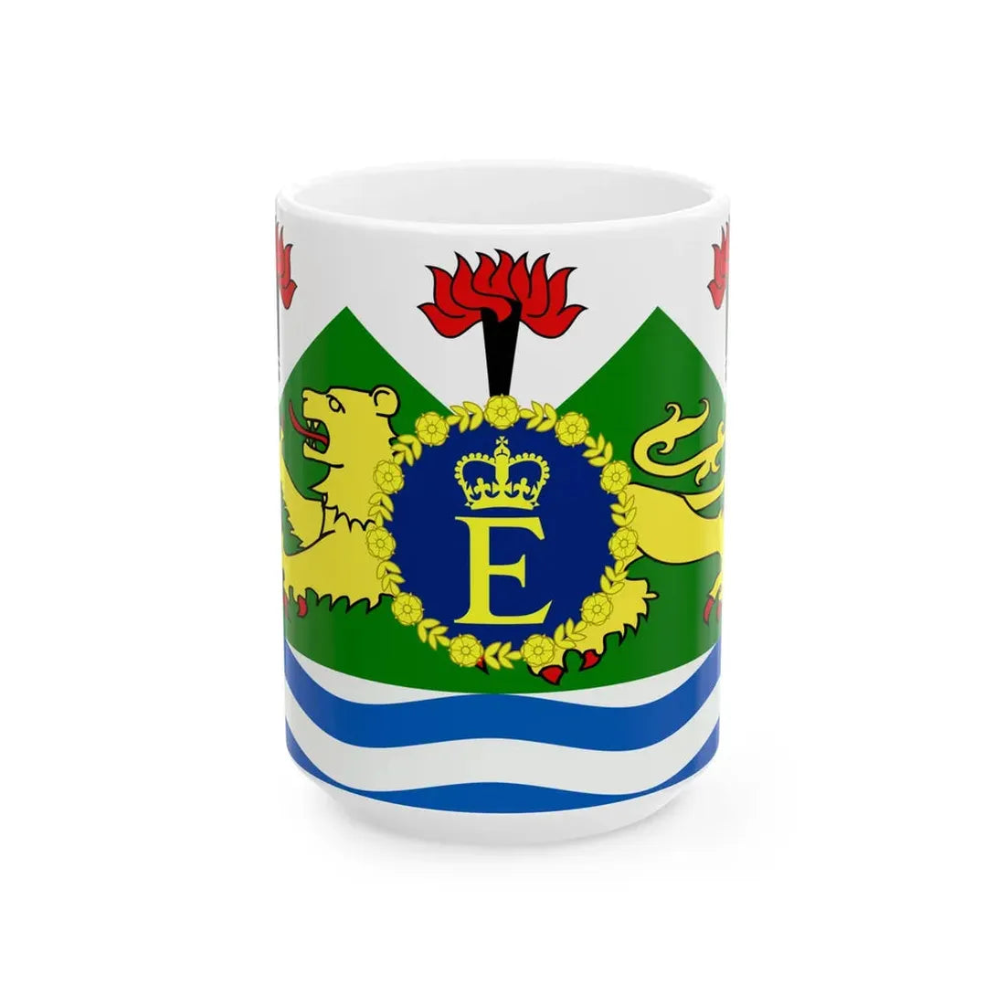 Royal Standard of Sierra Leone (Sierra Leone) White Coffee Mug 15oz - Go Mug Yourself