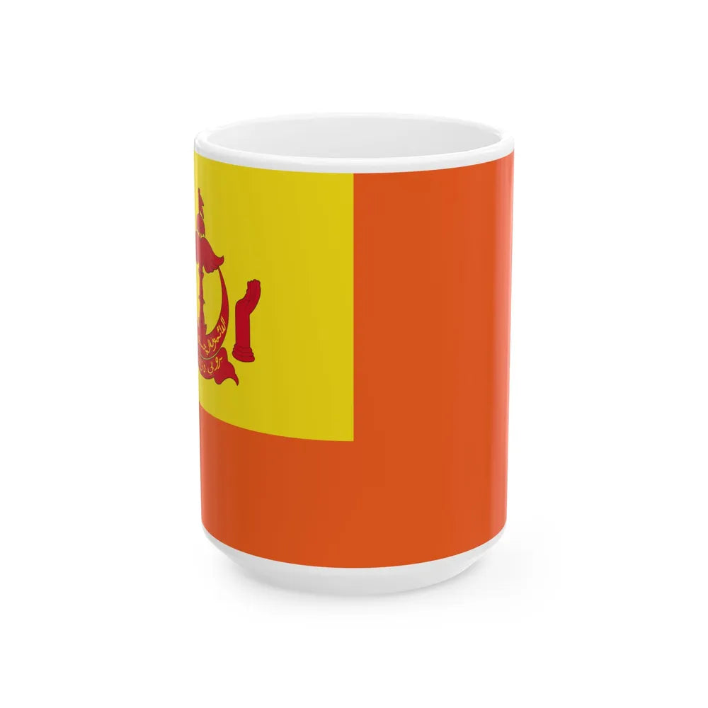 Royal Standard of the Cheteria Besar (Brunei) White Coffee Mug 15oz - Go Mug Yourself