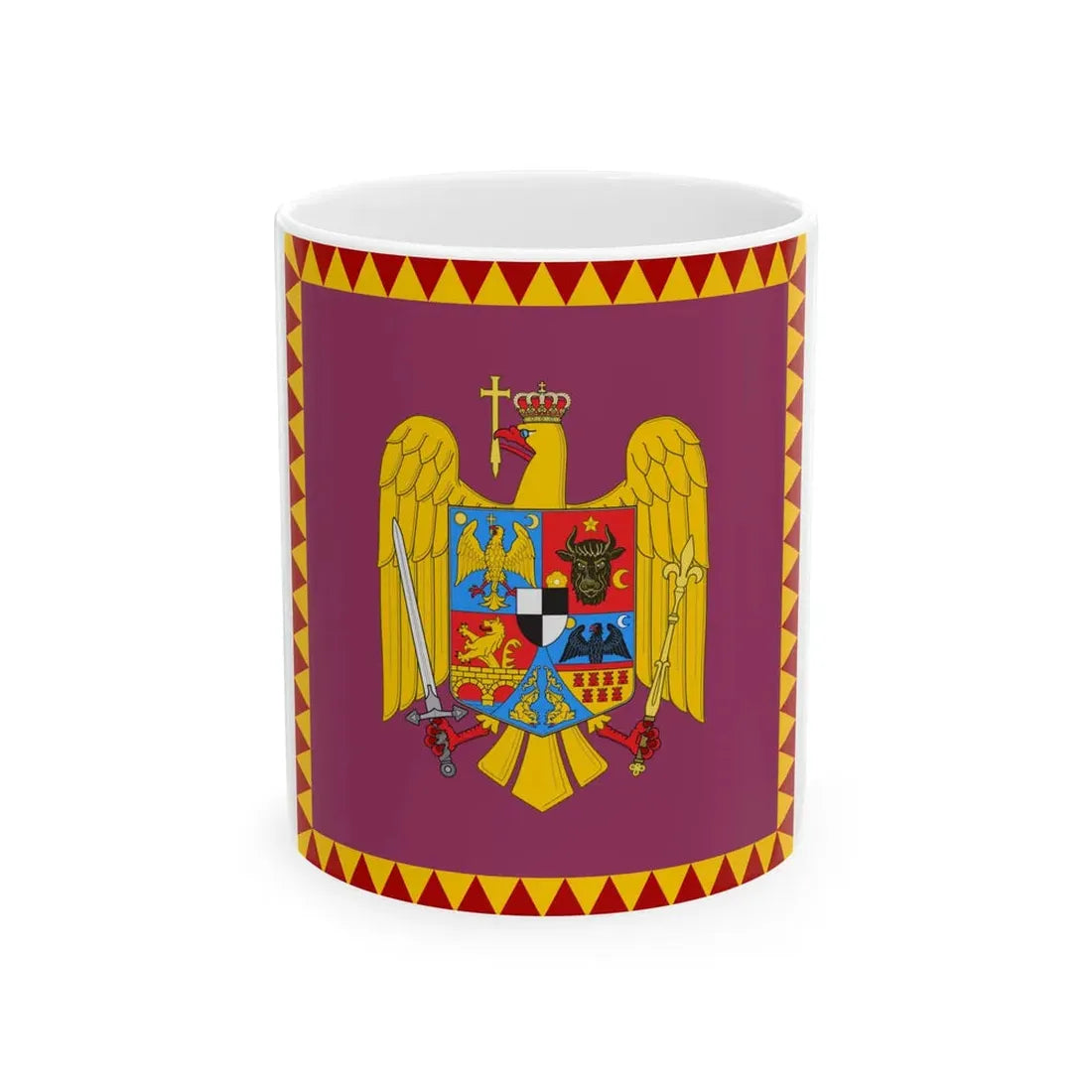 Royal Standard of the Crown Princess of Romania (Oman) White Coffee Mug 11oz - Go Mug Yourself