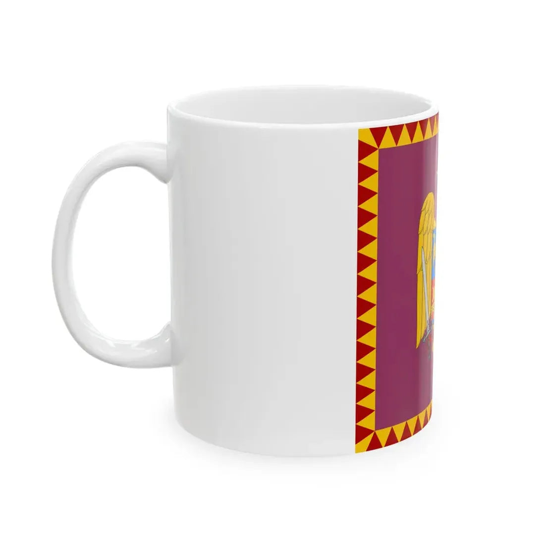 Royal Standard of the Crown Princess of Romania (Oman) White Coffee Mug - Go Mug Yourself