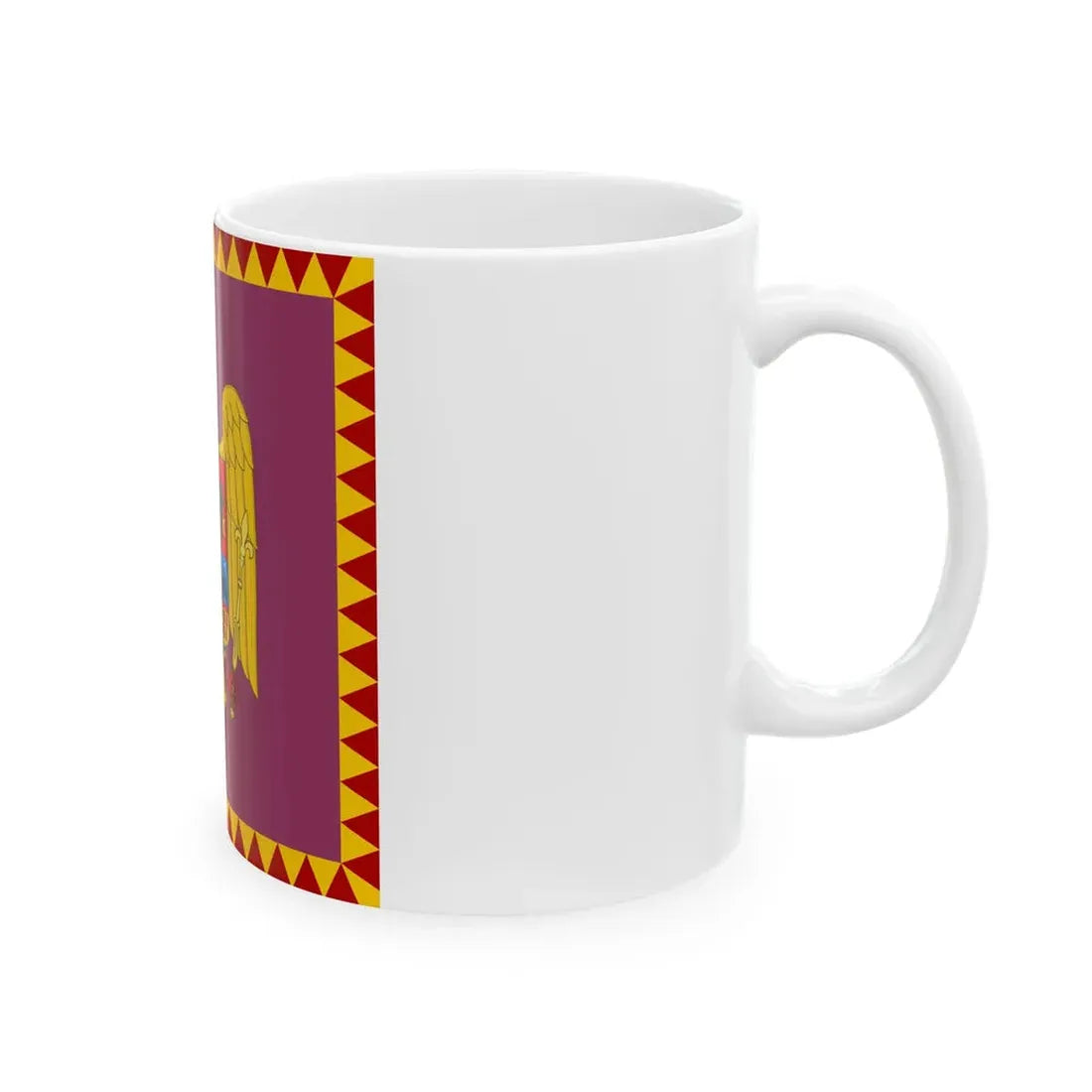 Royal Standard of the Crown Princess of Romania (Oman) White Coffee Mug - Go Mug Yourself