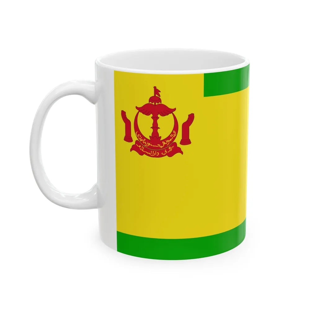 Royal Standard of the Great-Great-Grandchild of the Sultan of Brunei (Brunei) White Coffee Mug - Go Mug Yourself