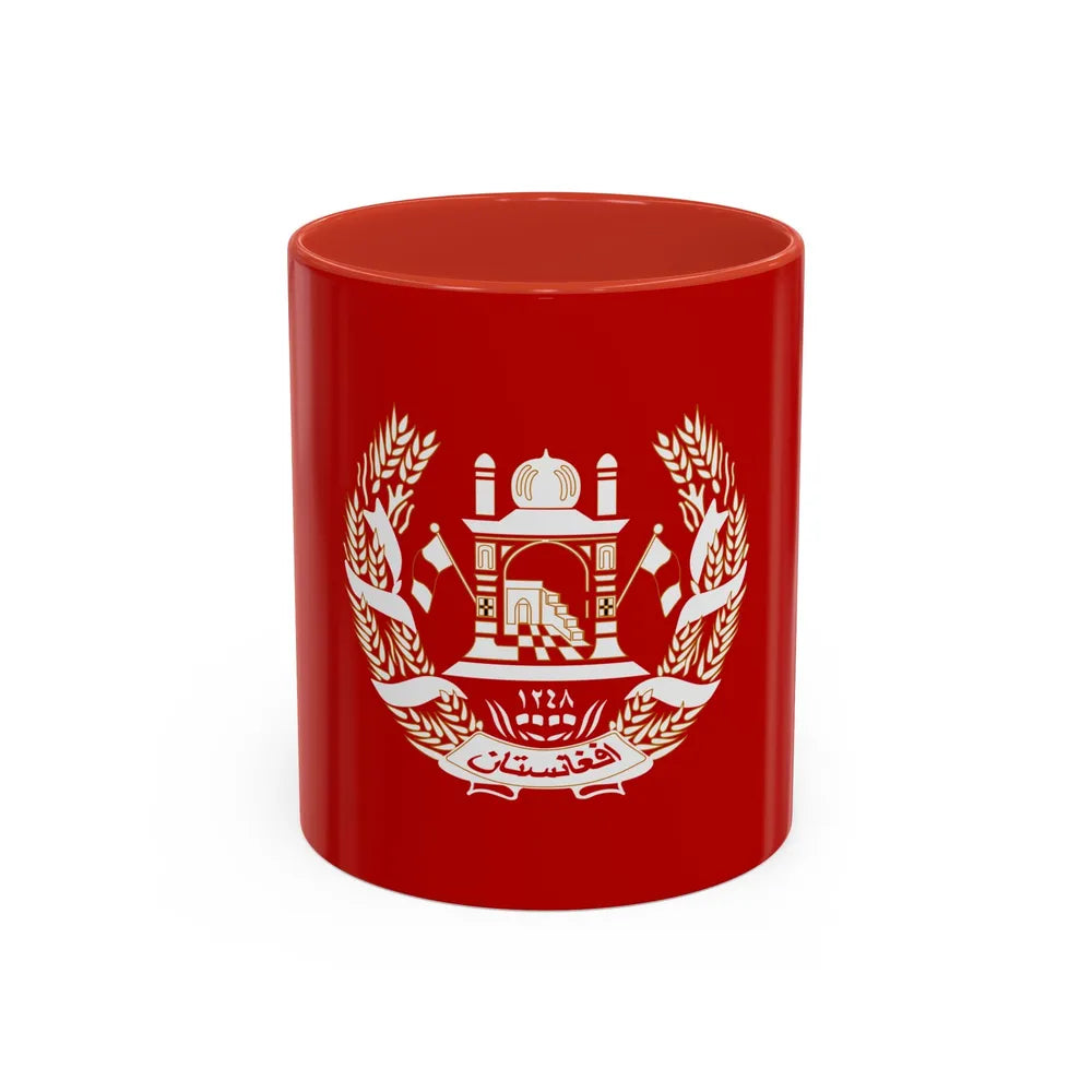 Royal Standard of the King of Afghanistan 1931 to 1973 - Accent Coffee Mug 11oz Red - Go Mug Yourself