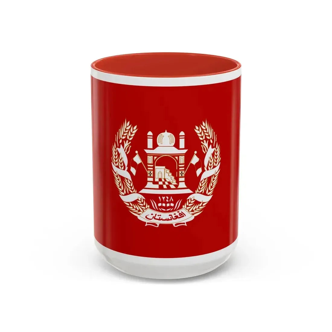 Royal Standard of the King of Afghanistan 1931 to 1973 - Accent Coffee Mug 15oz Red - Go Mug Yourself