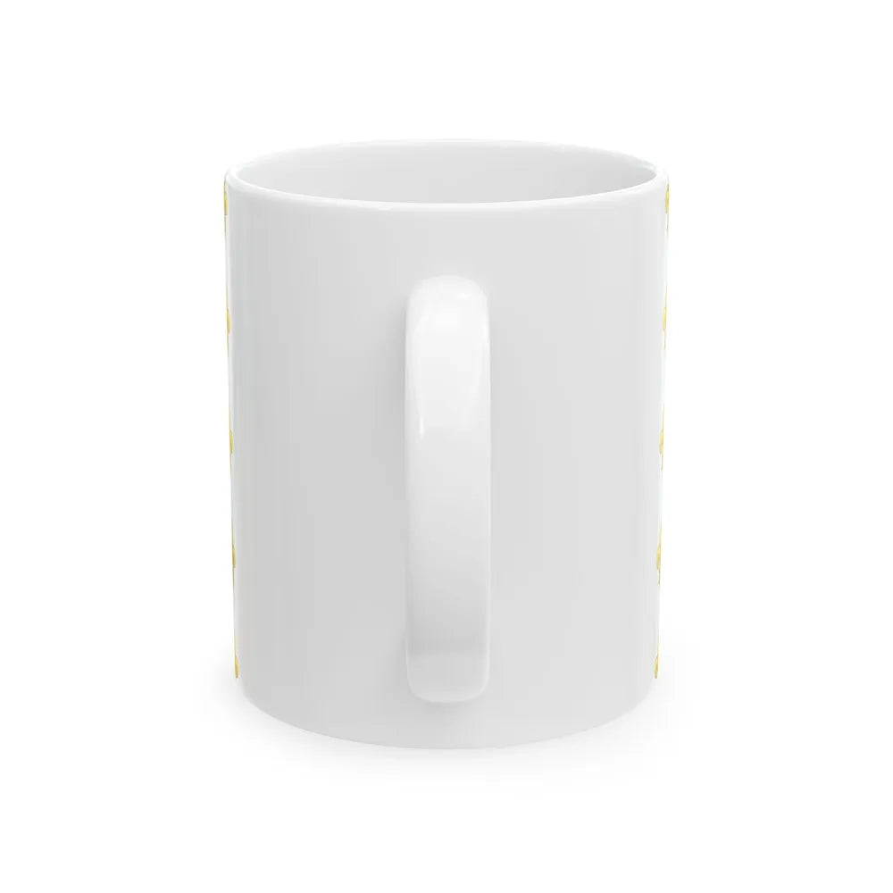 Royal Standard of the Kingdom of France with an accurate red bonnet for the crown (France) White Coffee Mug - Go Mug Yourself