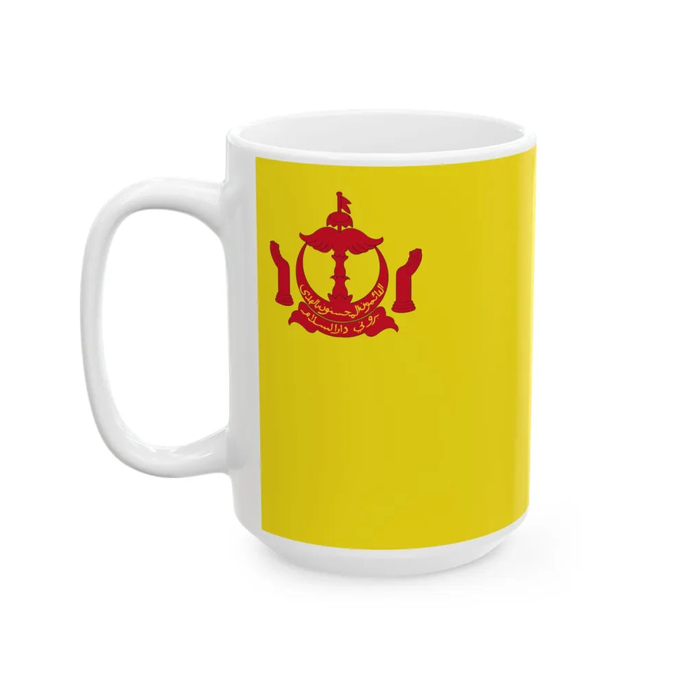Royal Standard of the Non-Gahara Child of the Sultan of Brunei (Brunei) White Coffee Mug - Go Mug Yourself
