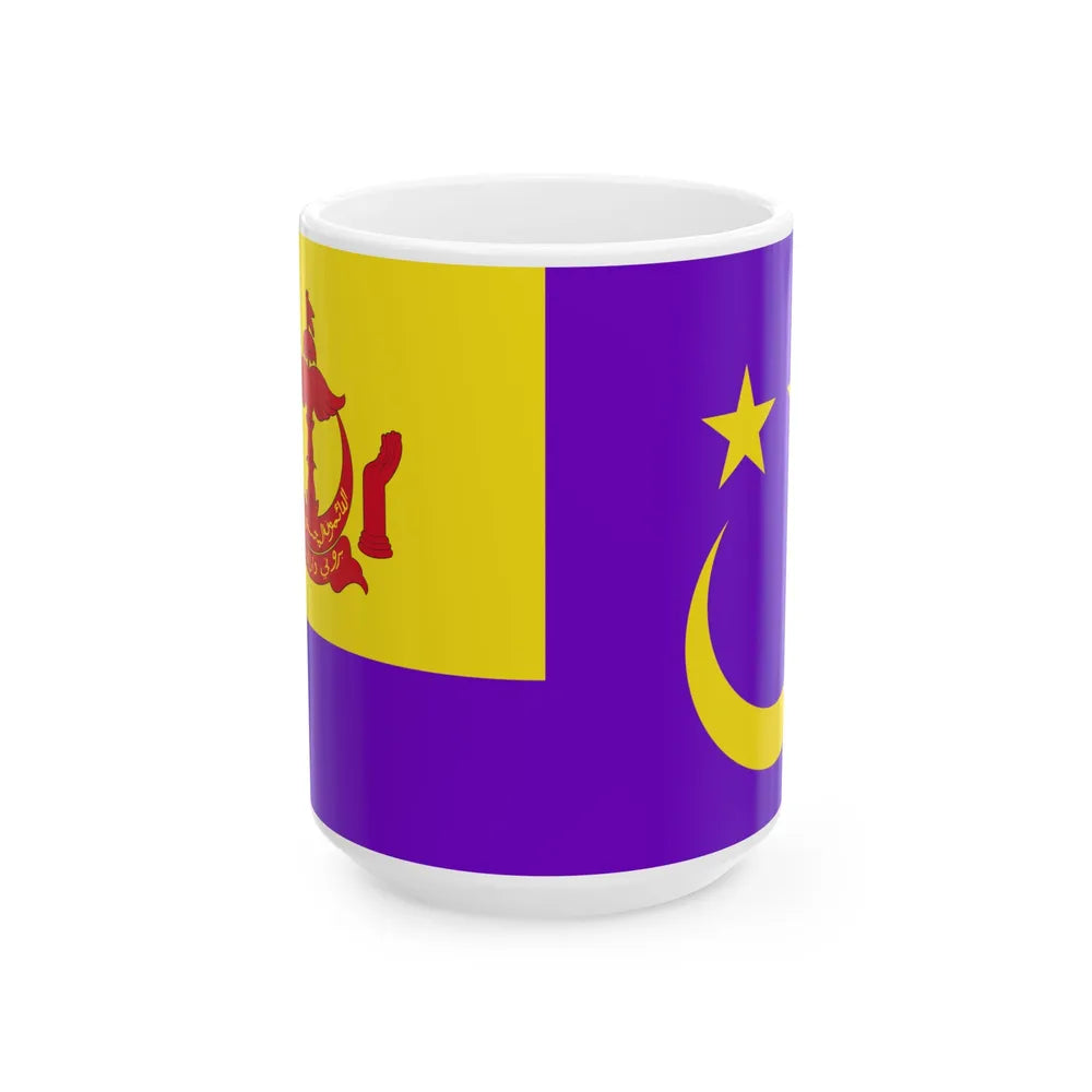 Royal Standard of the Pengiran Lela Cheteria Sahibun Najabah (Brunei) White Coffee Mug 15oz - Go Mug Yourself