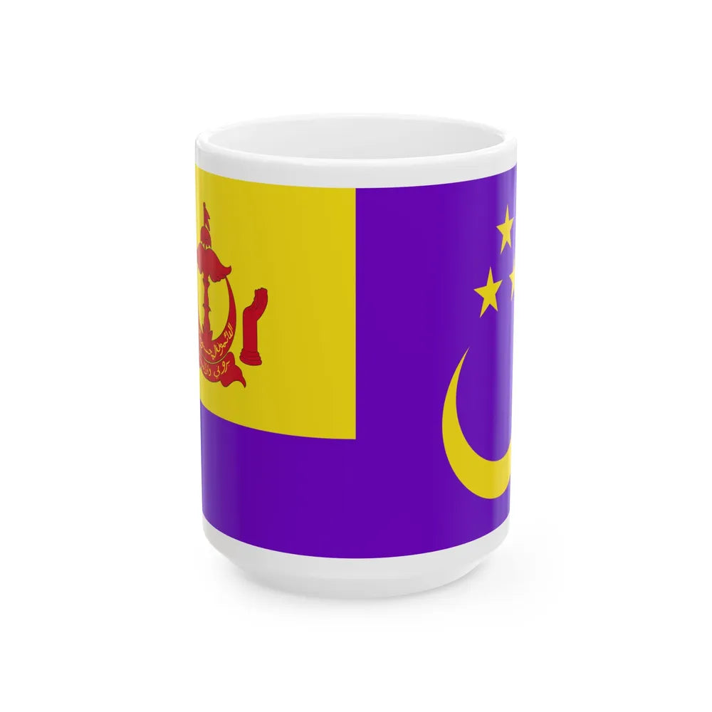 Royal Standard of the Pengiran Maharaja Lela Sahibul Kahar (Brunei) White Coffee Mug 15oz - Go Mug Yourself