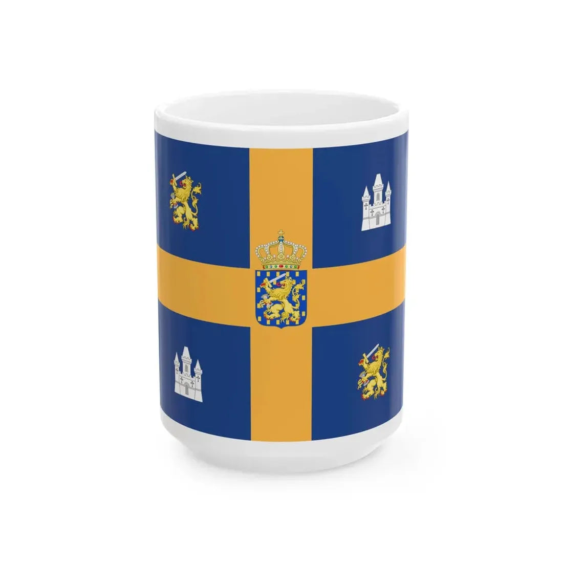 Royal Standard of the Prince Consort of the Netherlands 1980-2002 (Netherlands) White Coffee Mug 15oz - Go Mug Yourself