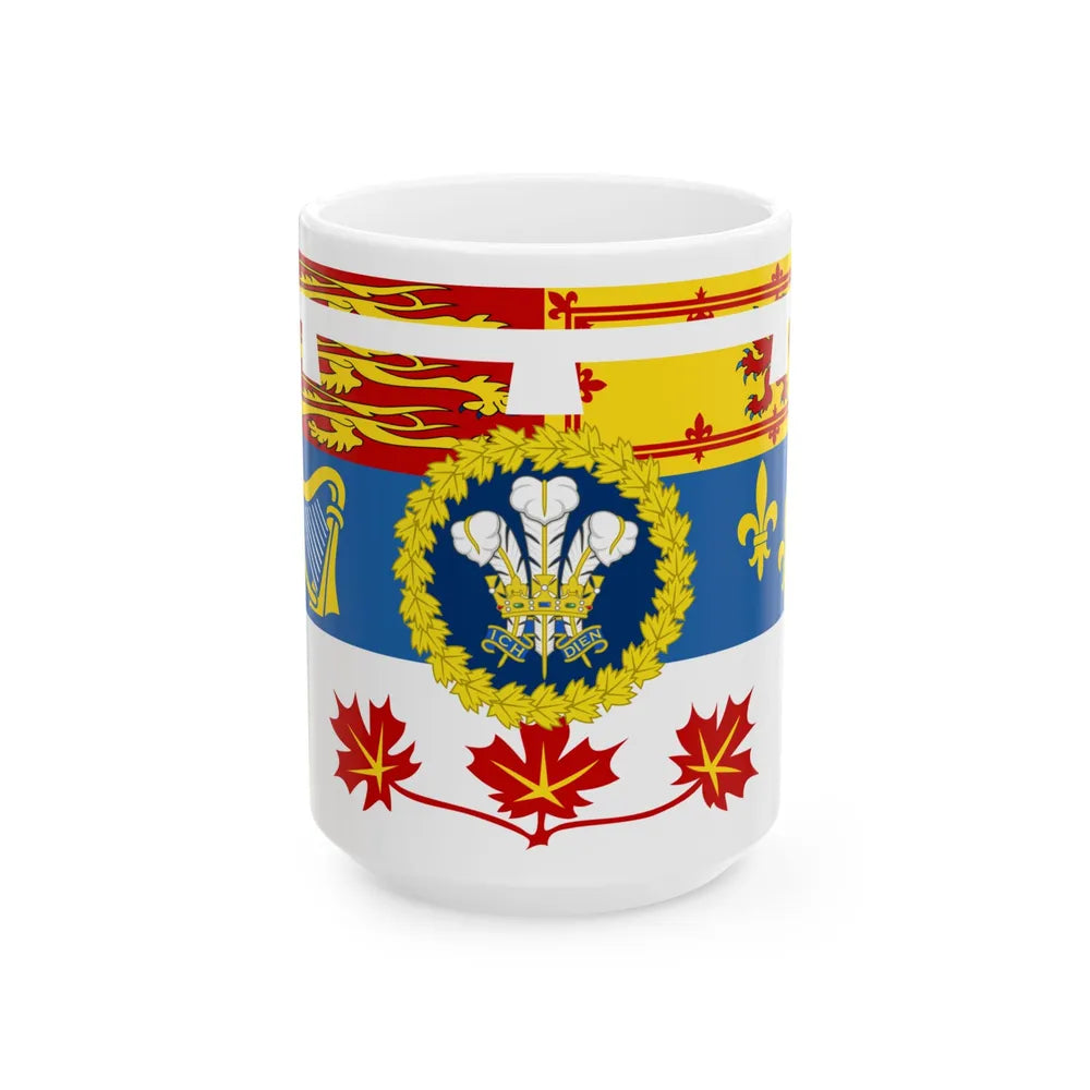 Royal Standard of the Prince of Wales in Canada (Canada) White Coffee Mug 15oz - Go Mug Yourself
