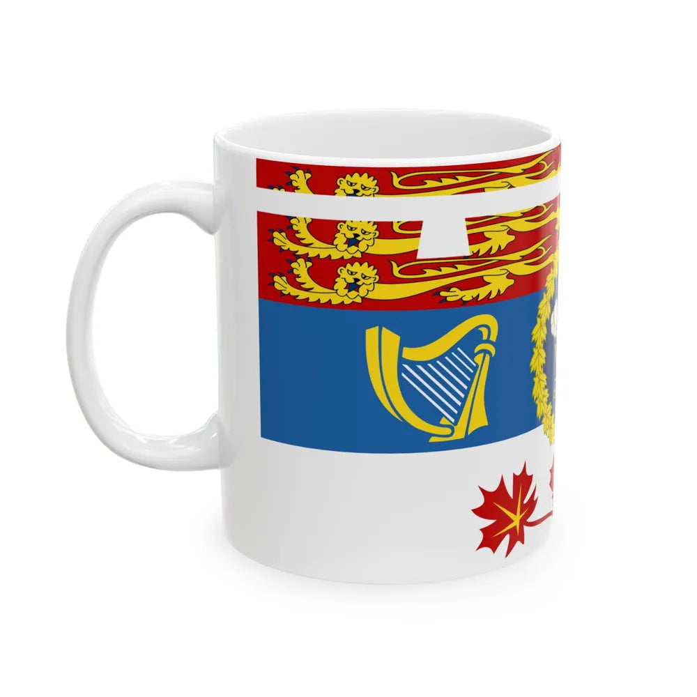 Royal Standard of the Prince of Wales in Canada (Canada) White Coffee Mug - Go Mug Yourself