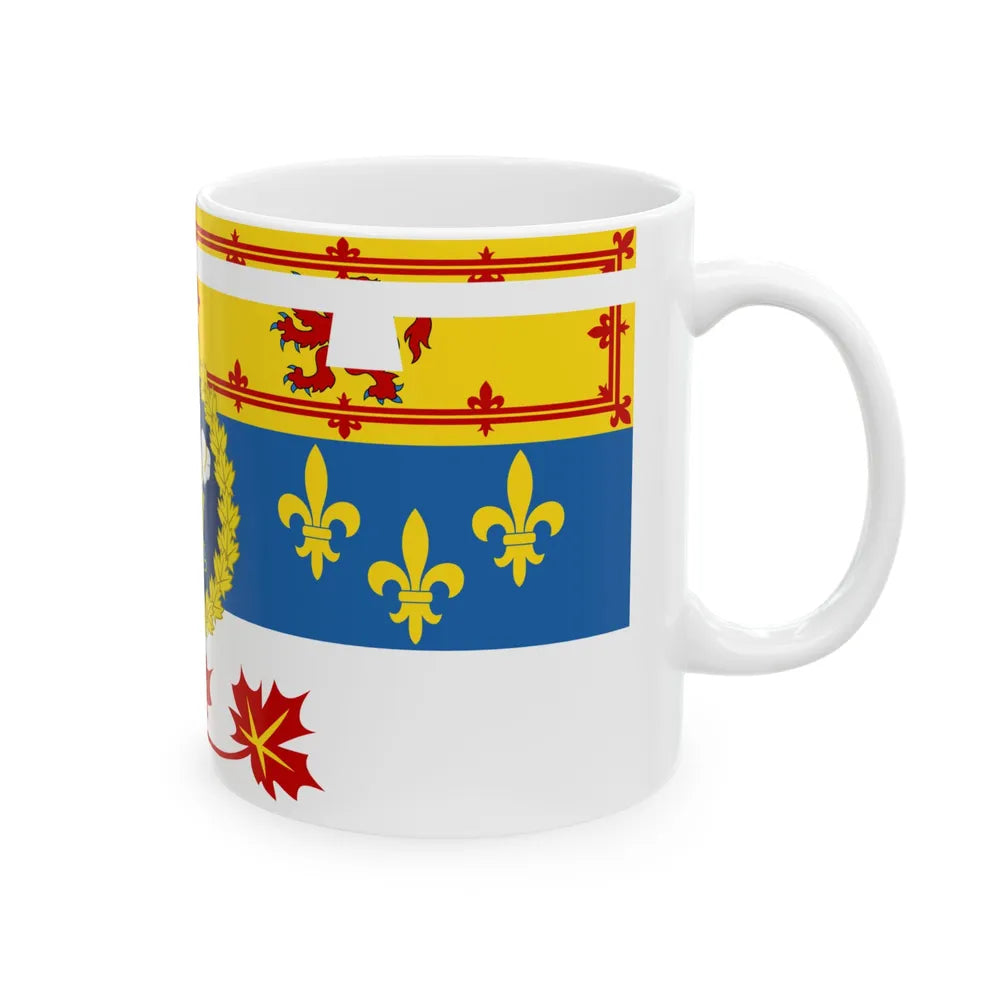 Royal Standard of the Prince of Wales in Canada (Canada) White Coffee Mug - Go Mug Yourself