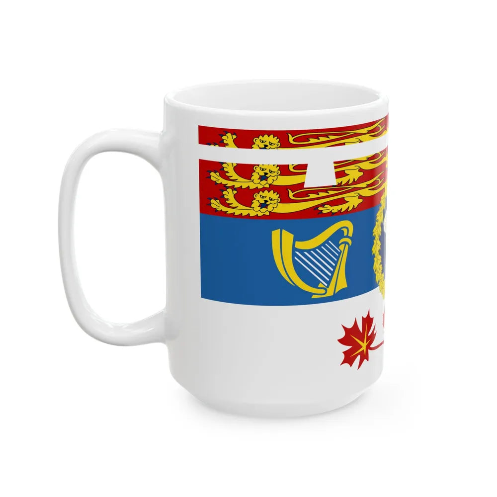 Royal Standard of the Prince of Wales in Canada (Canada) White Coffee Mug - Go Mug Yourself