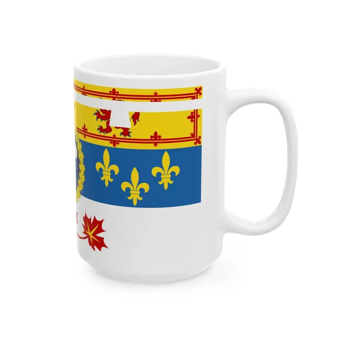 Royal Standard of the Prince of Wales in Canada (Canada) White Coffee Mug - Go Mug Yourself