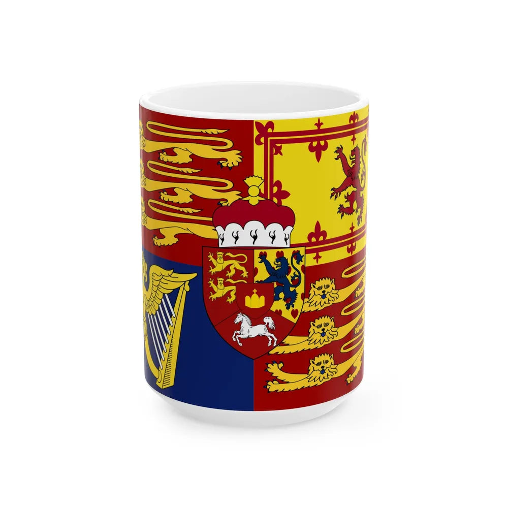 Royal Standard of the United Kingdom 1801-1816 (Germany) White Coffee Mug 15oz - Go Mug Yourself