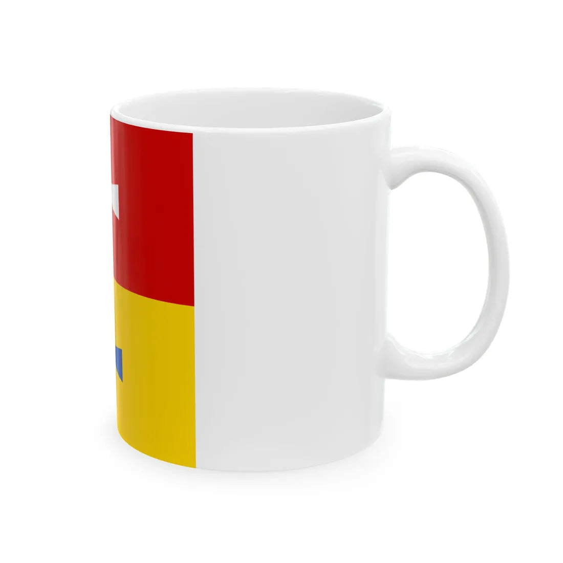 Rozhyshe flag (Ukraine) White Coffee Mug - Go Mug Yourself
