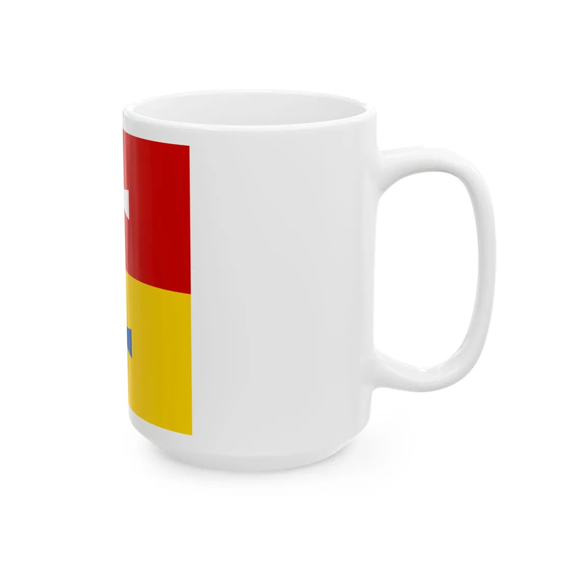 Rozhyshe flag (Ukraine) White Coffee Mug - Go Mug Yourself