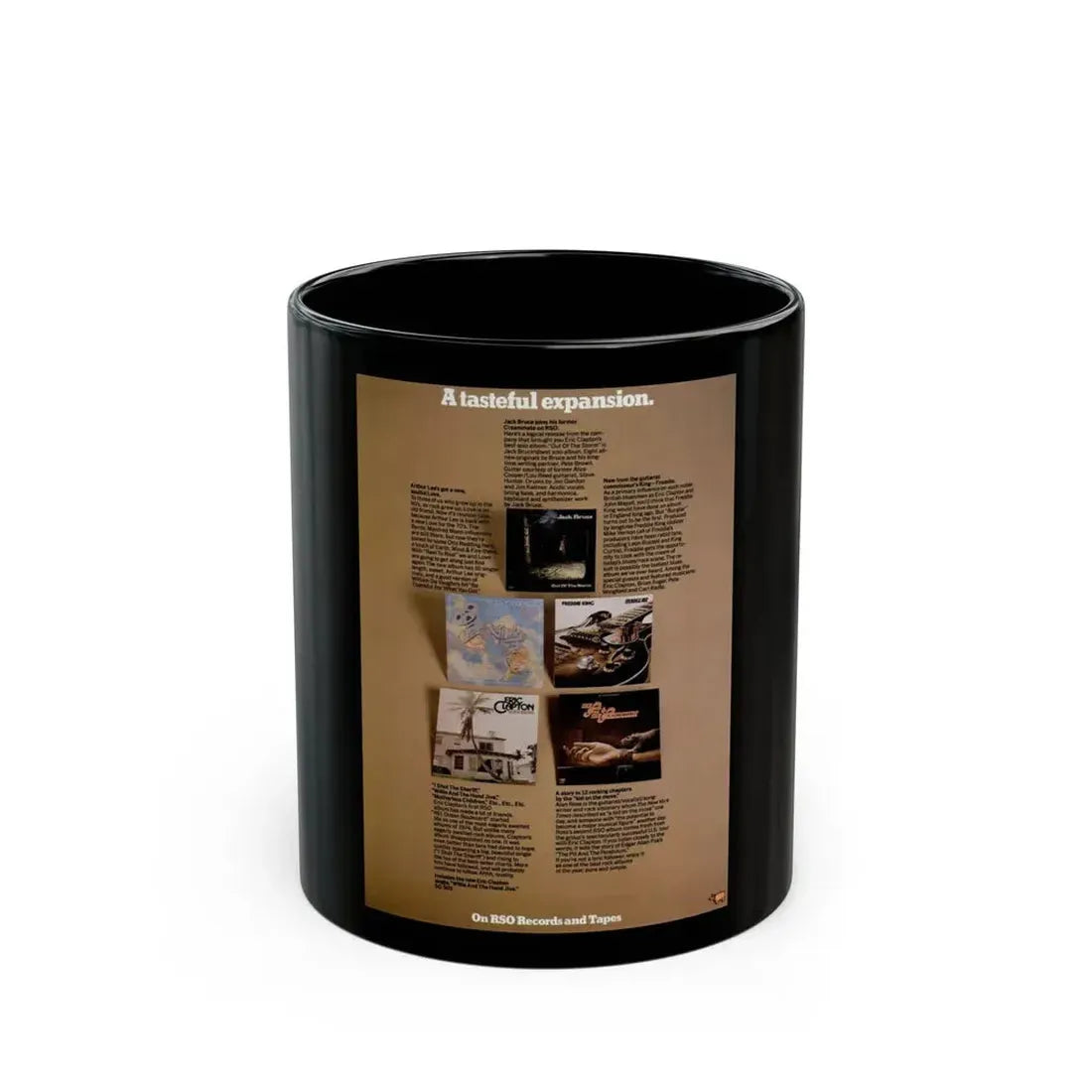 RSO Records 1974 (Music Poster) Black Coffee Mug 11oz - Go Mug Yourself