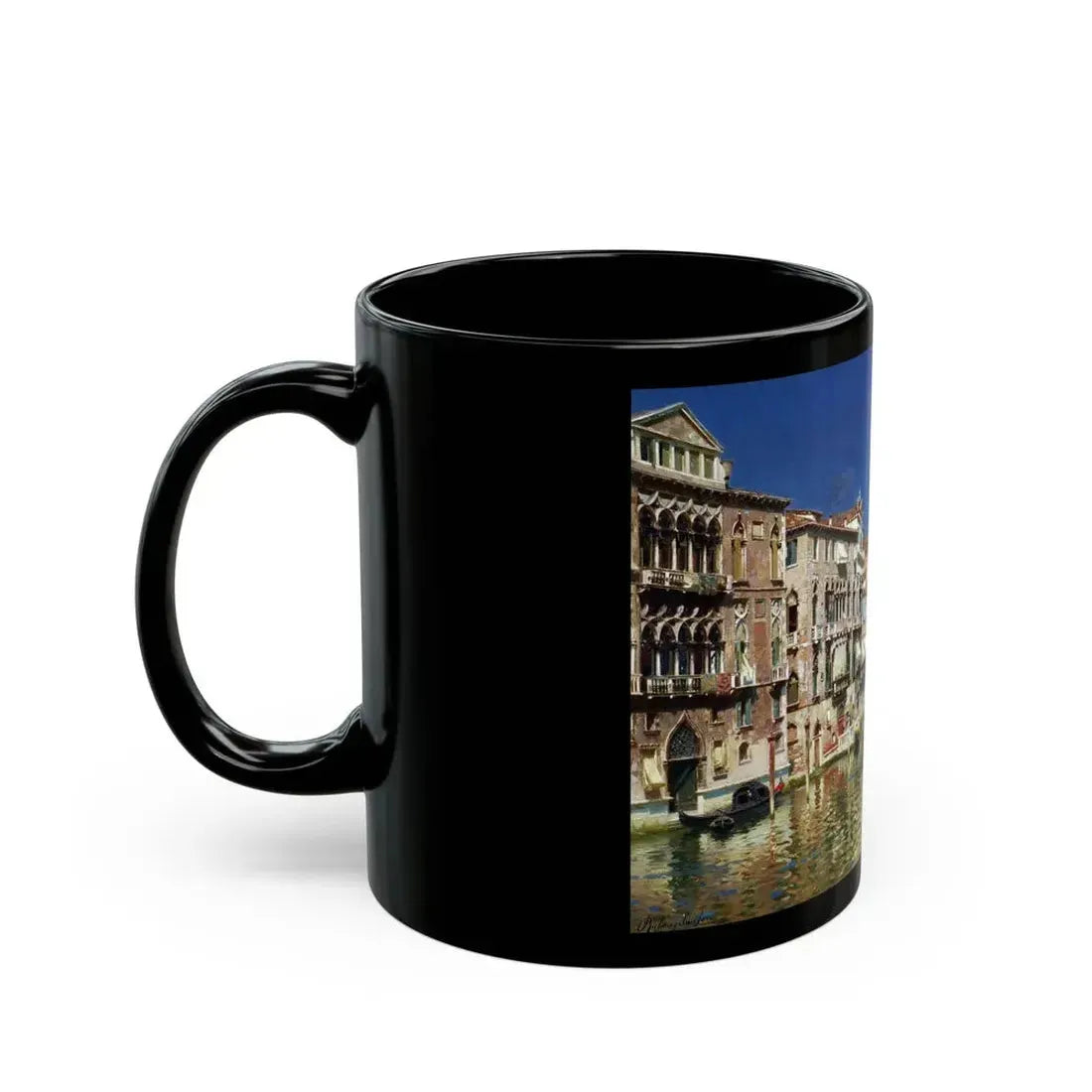 Rubens Santoro (1859-1942) The Grand Canal - Black Coffee Mug - Go Mug Yourself