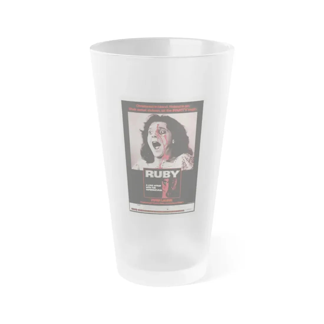 RUBY 1977 Movie Poster - Frosted Pint Glass 16oz 16oz Frosted - Go Mug Yourself