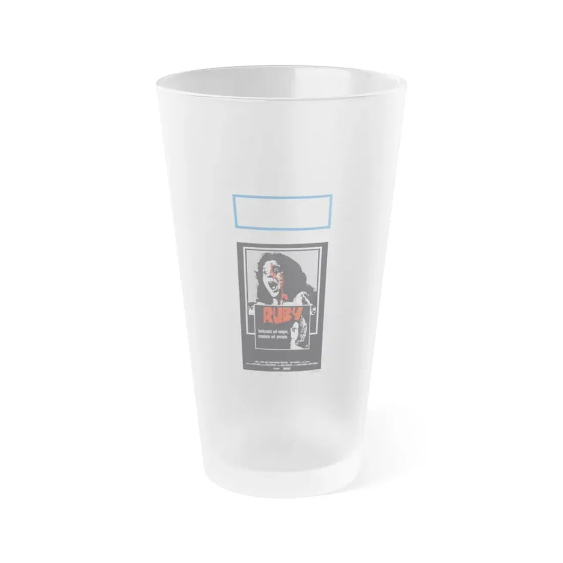 RUBY (ITALIAN) 1977 Movie Poster - Frosted Pint Glass 16oz 16oz Frosted - Go Mug Yourself