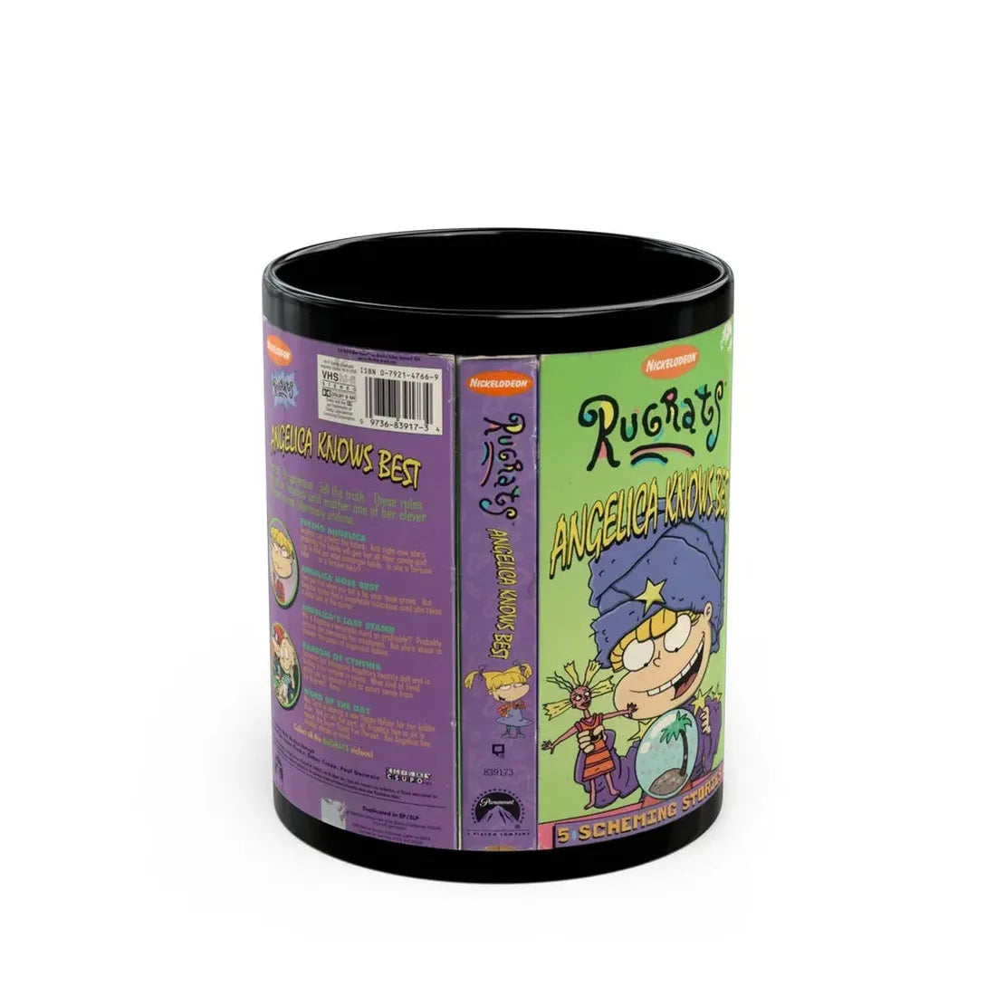 RUGRATS ANGELICA KNOWS BEST (VHS COVER) - Black Coffee Mug 11oz - Go Mug Yourself