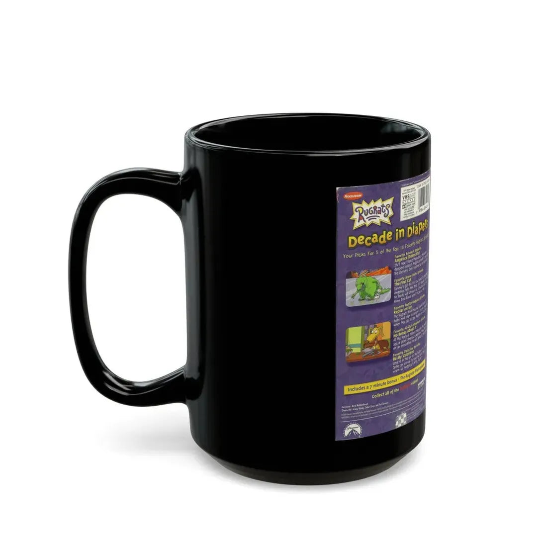 RUGRATS DECADE IN DIAPERS NICKELODEON (VHS COVER) - Black Coffee Mug - Go Mug Yourself