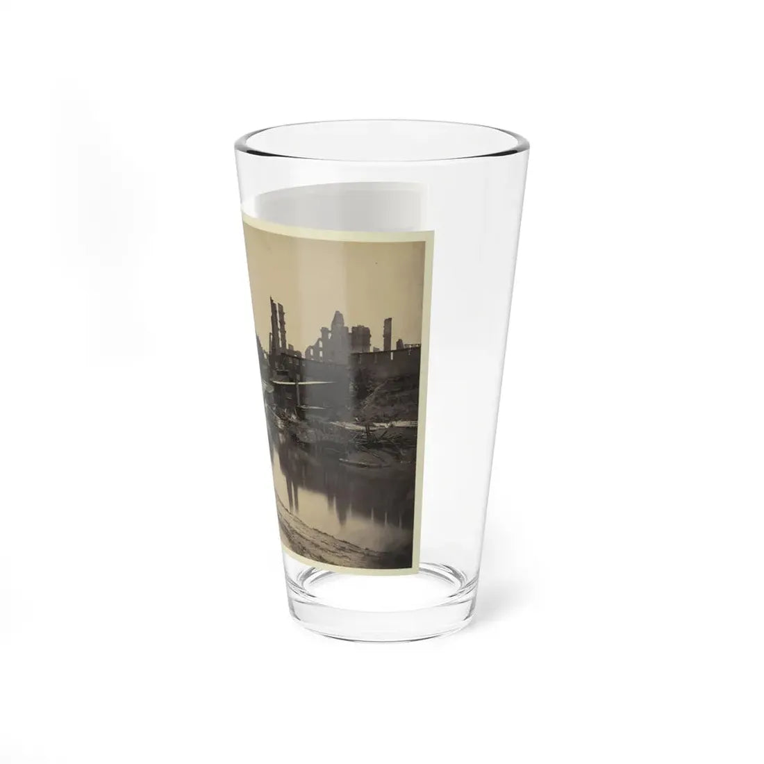 Ruins At Richmond, Va., Canal In Foreground, Ruins In Background (U.S. Civil War) Pint Glass 16oz - Go Mug Yourself