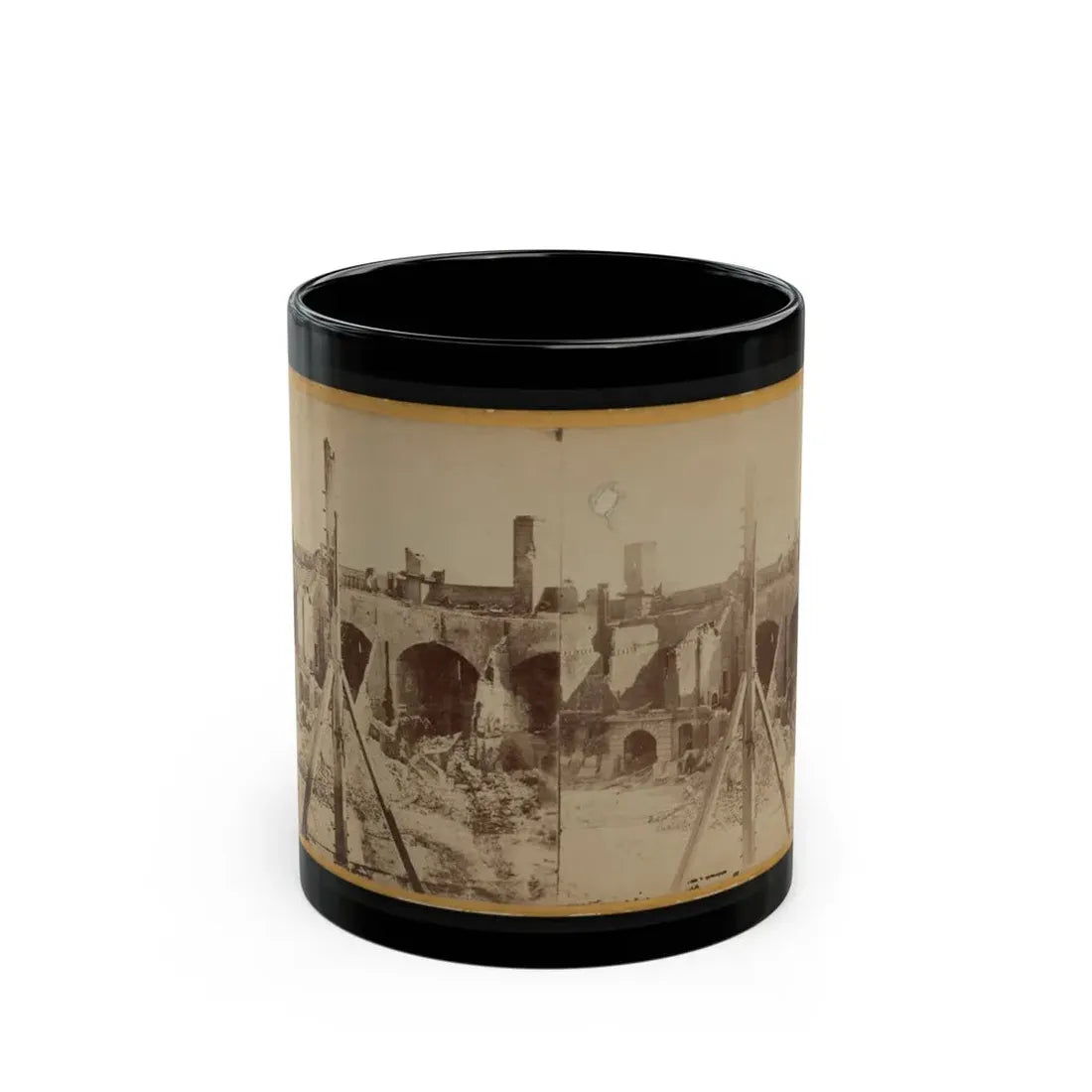 Ruins Of Fort Sumter, Charleston Harbor, S.C. (U.S. Civil War) Black Coffee Mug 11oz - Go Mug Yourself
