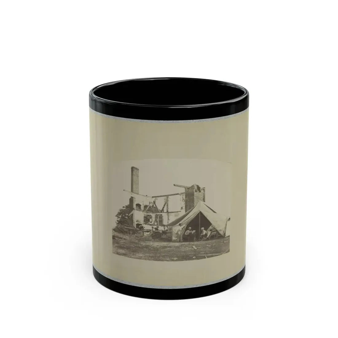 Ruins Of House, Ca. 1860 - Ca. 1865(2) (U.S. Civil War) Black Coffee Mug 11oz - Go Mug Yourself