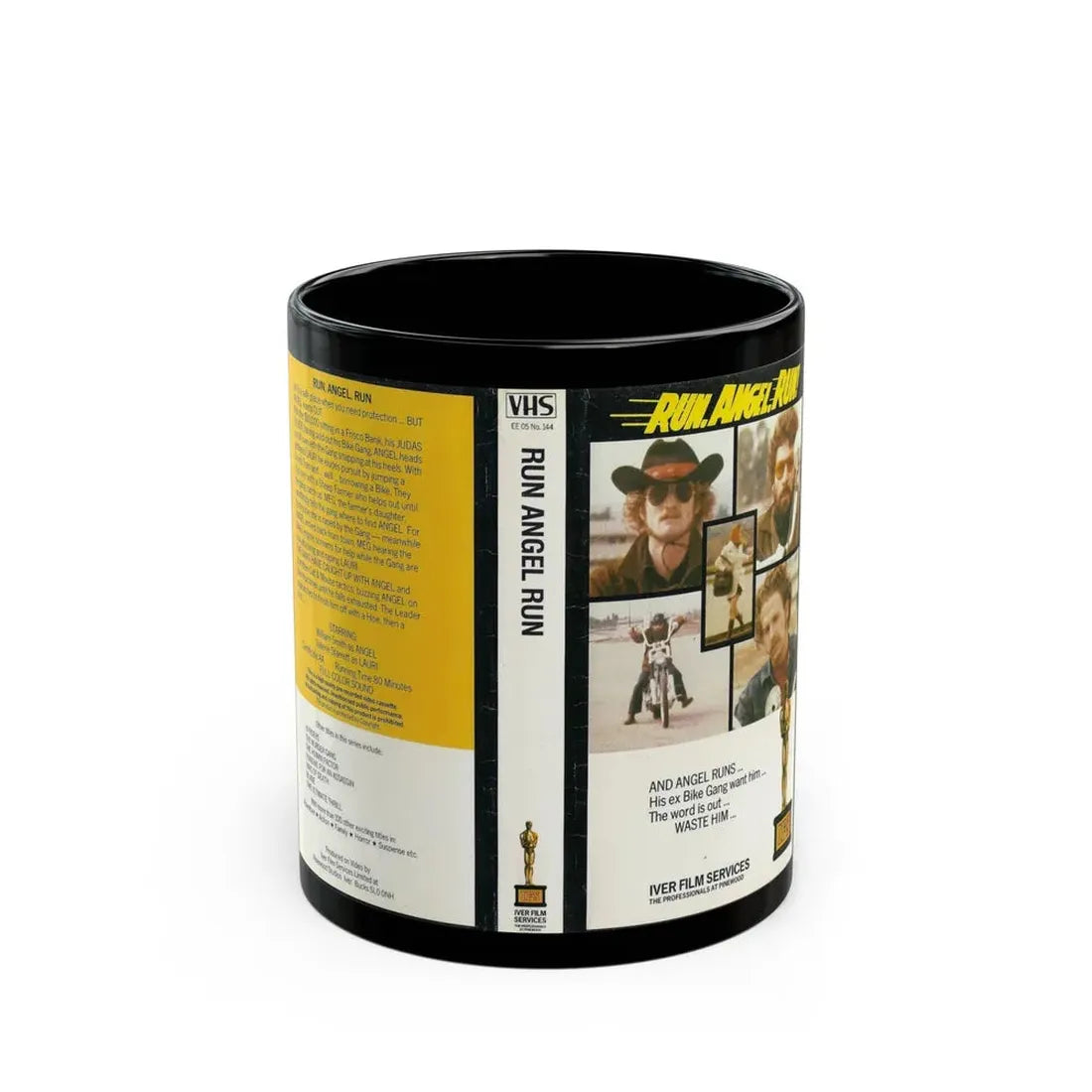 RUN ANGEL RUN (VHS COVER) - Black Coffee Mug 11oz - Go Mug Yourself
