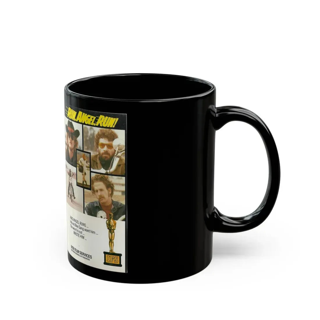 RUN ANGEL RUN (VHS COVER) - Black Coffee Mug - Go Mug Yourself