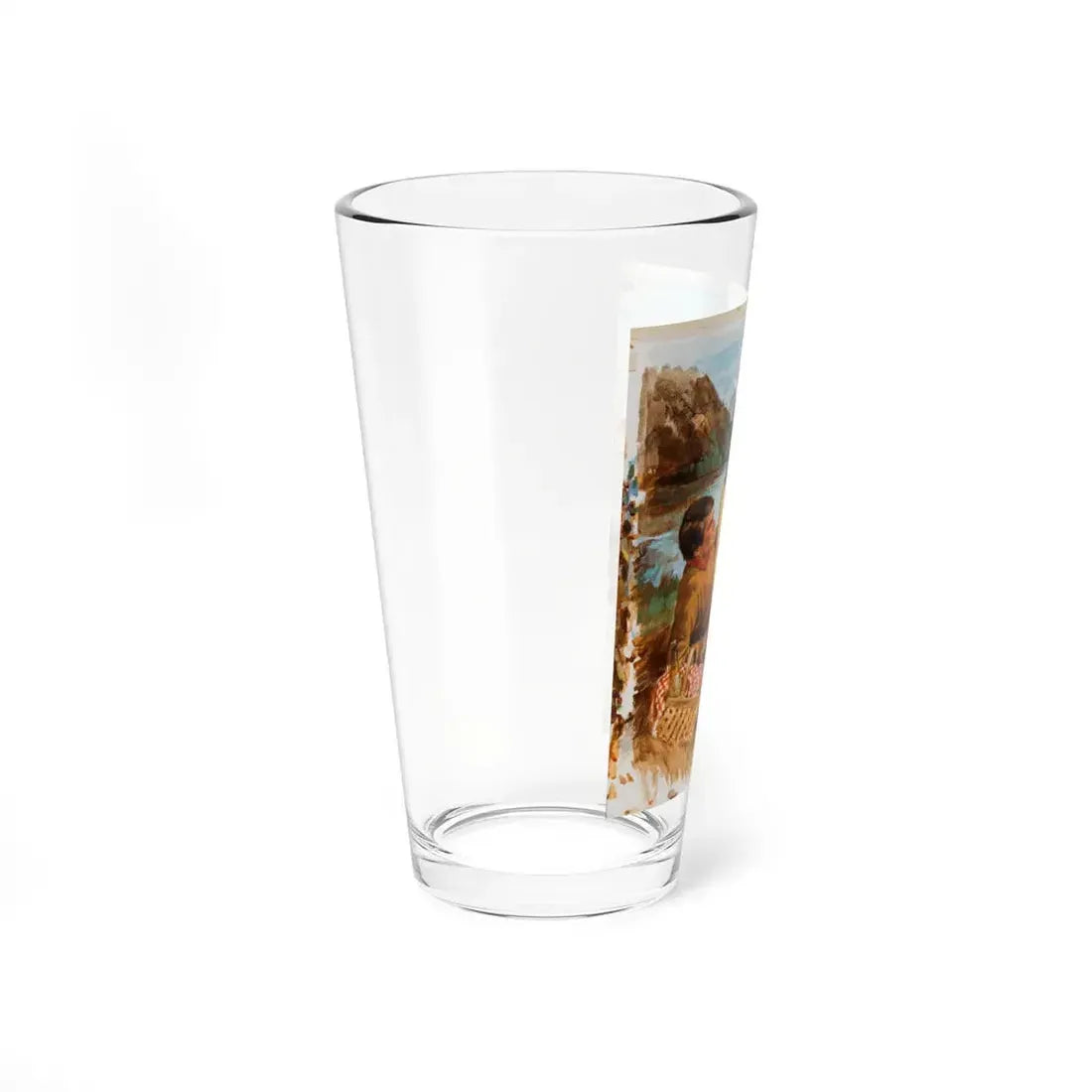 Run Before The Wind, Harlequin Romance 2512, Paperback Novel Cover, 1982 - Pint Glass 16oz - Go Mug Yourself