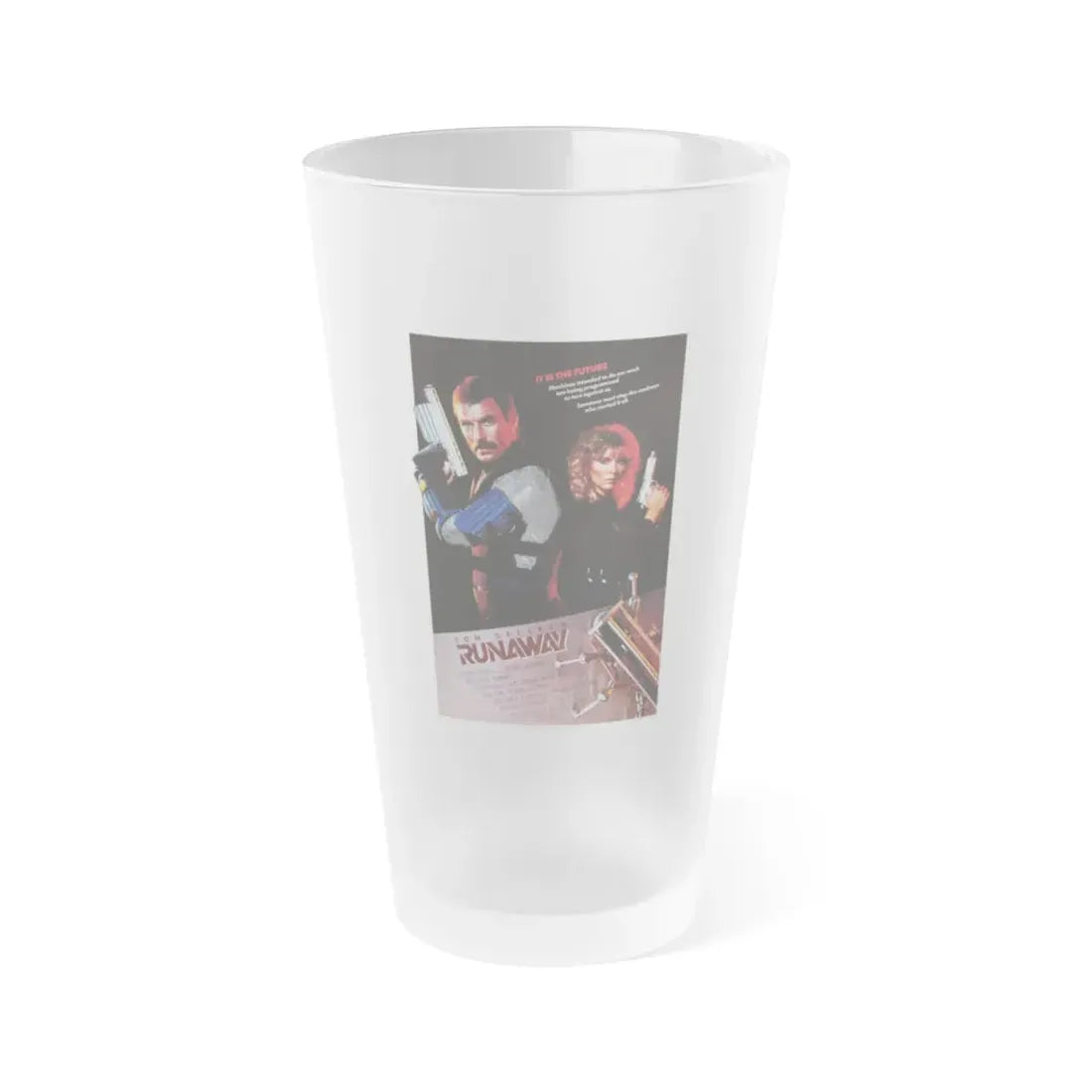 RUNAWAY 1984 Movie Poster - Frosted Pint Glass 16oz 16oz Frosted - Go Mug Yourself