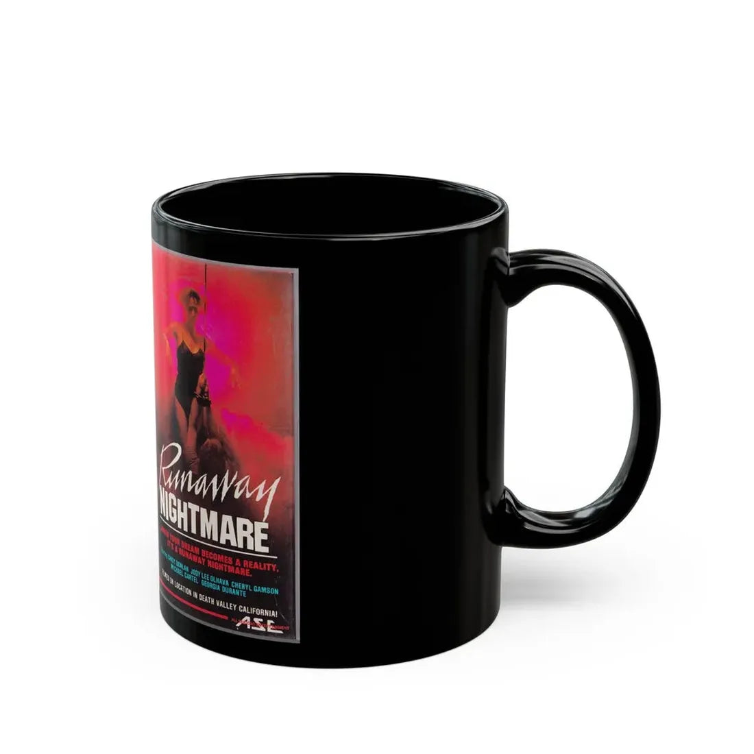 RUNAWAY NIGHTMARE (VHS COVER) - Black Coffee Mug - Go Mug Yourself