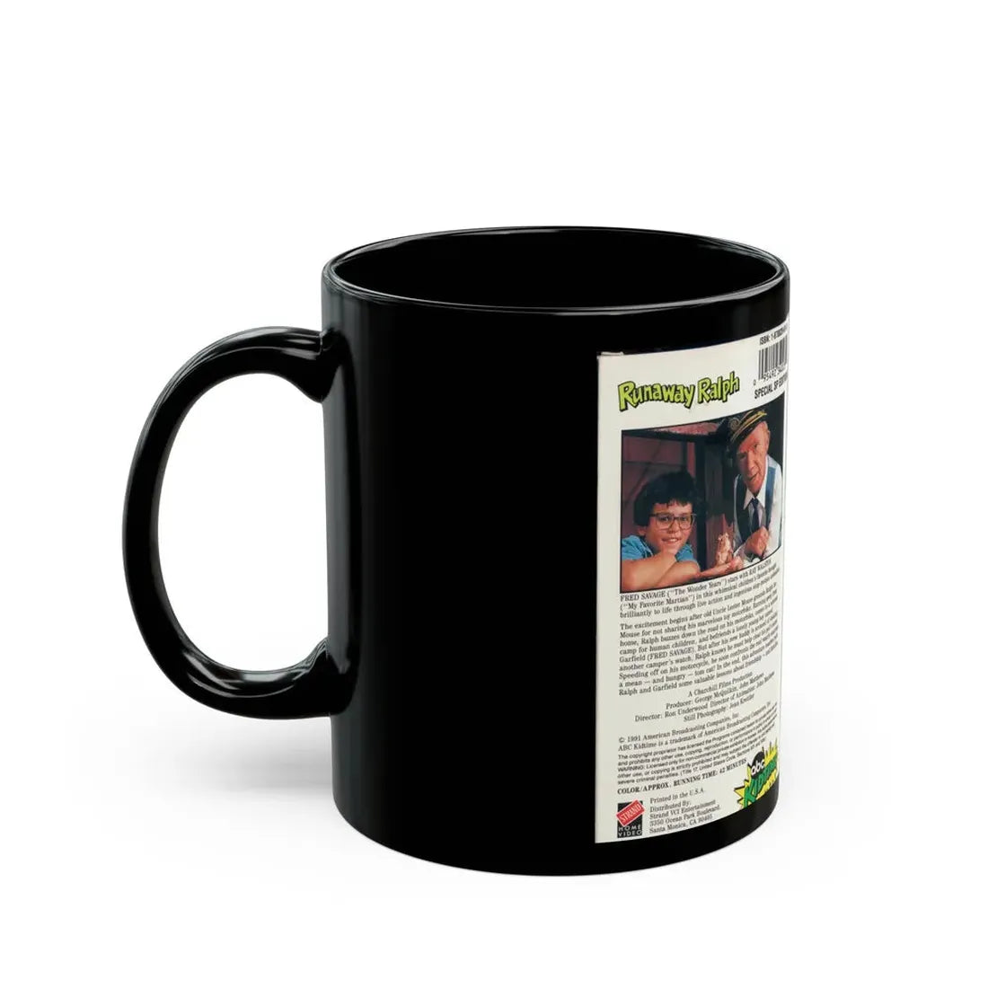 RUNAWAY RALPH ABC KIDTIME (VHS COVER) - Black Coffee Mug - Go Mug Yourself
