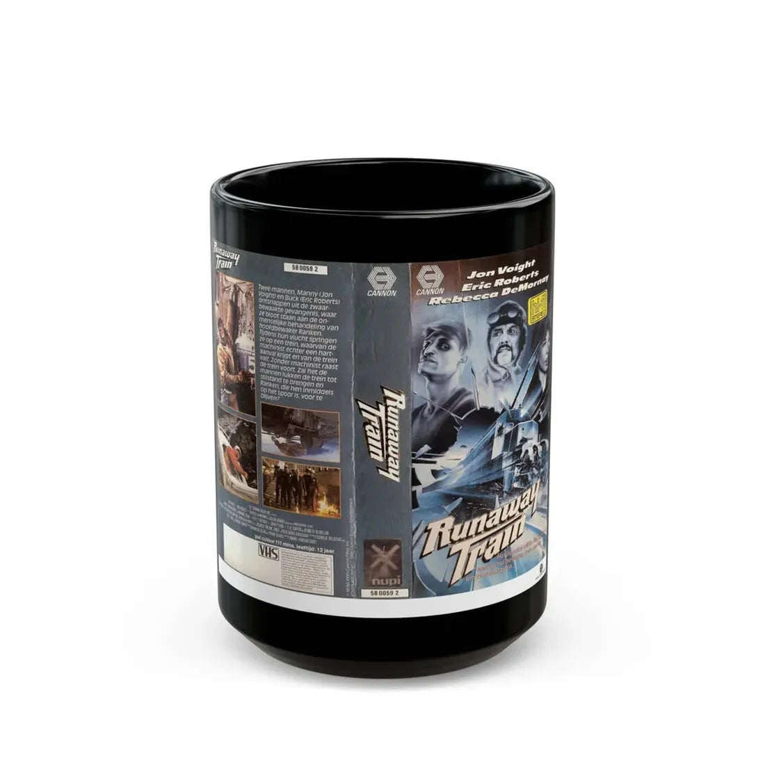 RUNAWAY TRAIN GERMAN (VHS COVER) - Black Coffee Mug 15oz - Go Mug Yourself