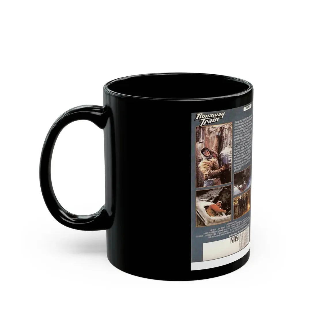 RUNAWAY TRAIN GERMAN (VHS COVER) - Black Coffee Mug - Go Mug Yourself
