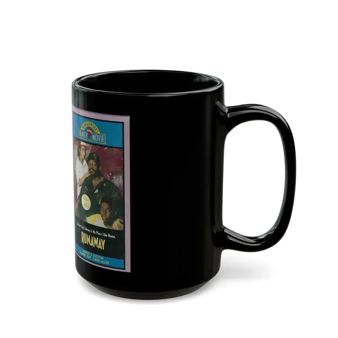 RUNAWAY WONDERWORKS FAMILY MOVIE (VHS COVER) - Black Coffee Mug - Go Mug Yourself