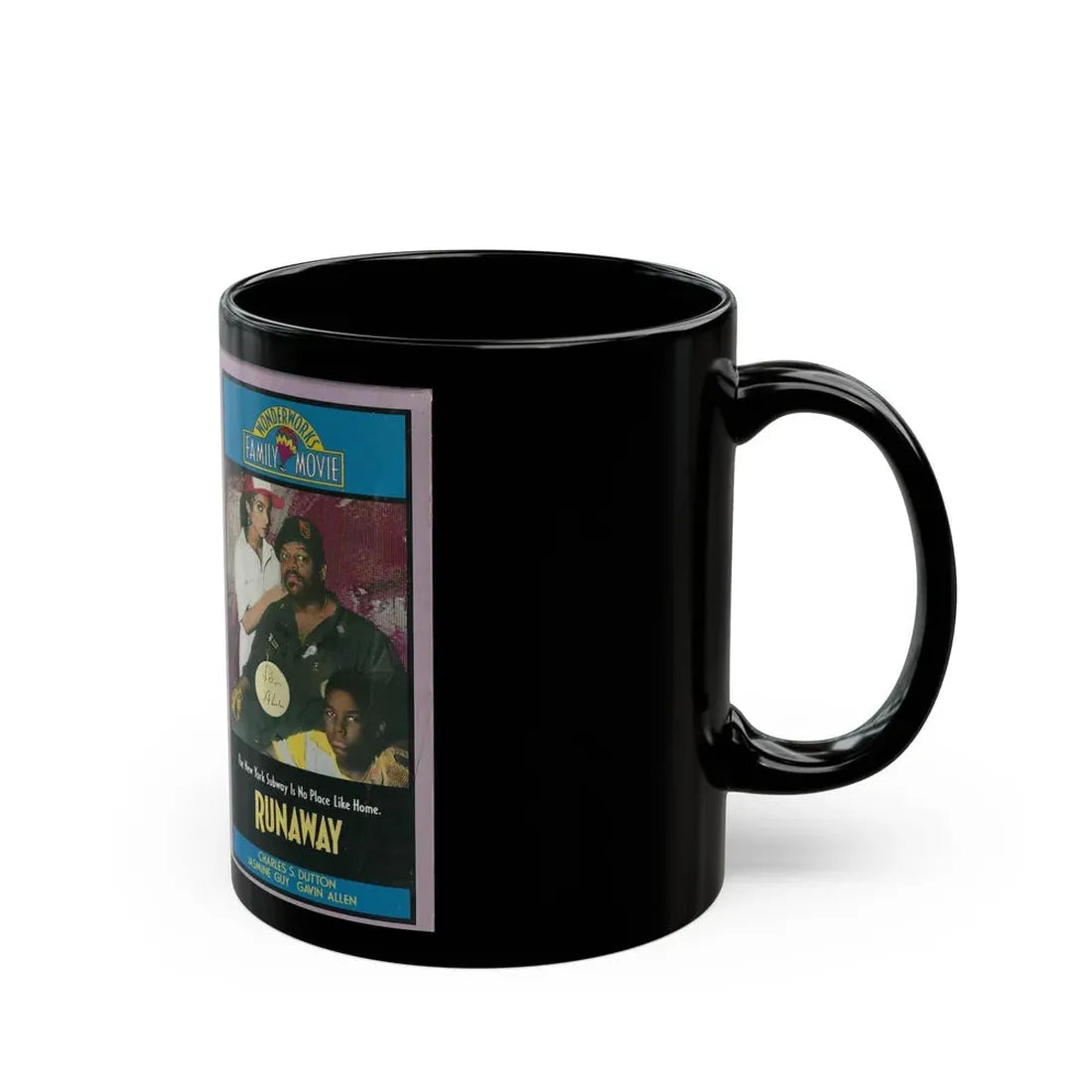 RUNAWAY WONDERWORKS FAMILY MOVIE (VHS COVER) - Black Coffee Mug - Go Mug Yourself